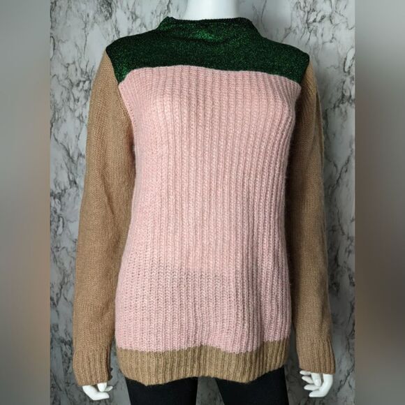 Scotch and Soda OK Bye knit Color Block sweater mohair - Picture 1 of 8